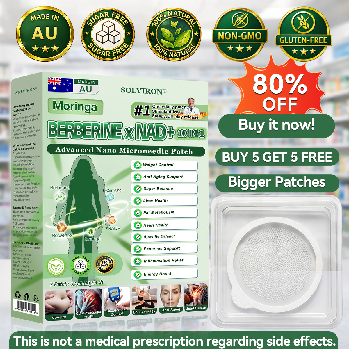 𝐀𝐔 𝐃𝐨𝐜𝐭𝐨𝐫 𝐑𝐞𝐜𝐨𝐦𝐦𝐞𝐧𝐝𝐞𝐝🔗| 𝗦𝙊𝗟𝑽𝗜𝗥𝙊𝗡® 𝗨𝗽𝙜𝗿𝚊𝗱𝚎𝗱 𝗟𝚊𝗿𝙜𝚎-𝗖𝗼𝚟𝚎𝗿𝚊𝚐𝚎 𝟭𝟬-𝗶𝗻-𝟭 𝗔𝚍𝚟𝚊𝗻𝚌𝗲𝚍 𝗡𝚊𝗻𝗼 𝗠𝚒𝚌𝗿𝚘𝗻𝚎𝗲𝚍𝗹𝚎 𝗣𝚊𝚝𝚌𝗵 (𝗝𝚞𝚜𝚝 𝗼𝗻𝚌𝚎 𝚊 𝗱𝗮𝚢, 𝚟𝗶𝚜𝗶𝚋𝗹𝚎 𝗰𝗵𝚊𝗻𝚐𝚎𝚜 𝗶𝗻 𝟳 𝗱𝗮𝚢𝚜)
